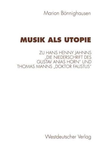 Musik Als Utopie