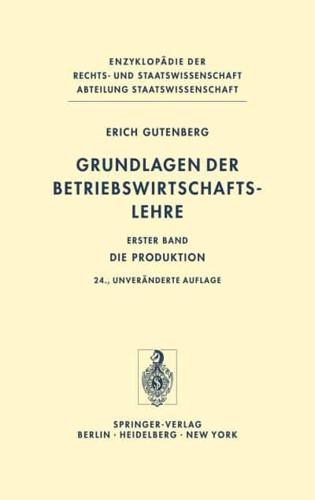 Grundlagen Der Betriebswirtschaftslehre Abteilung Staatswissenschaft