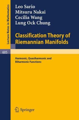 Classification Theory of Riemannian Manifolds