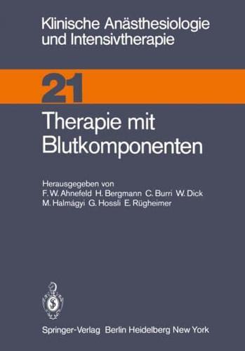 Therapie Mit Blutkomponenten