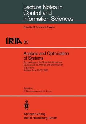 Analysis and Optimization of Systems