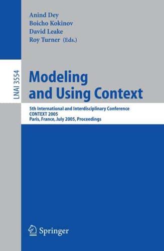 Modeling and Using Context Lecture Notes in Artificial Intelligence