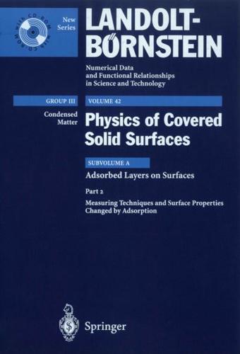 Measuring Techniques and Surface Properties Changed by Adsorption. Condensed Matter