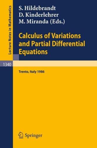 Calculus of Variations and Partial Differential Equations