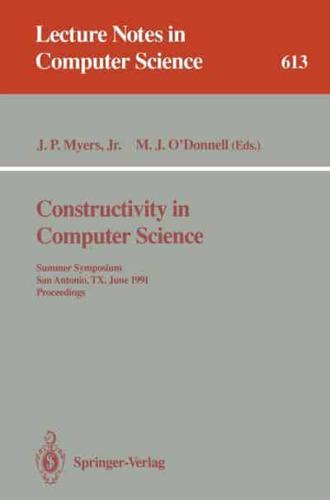 Constructivity in Computer Science