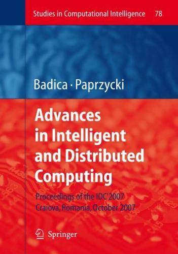 Advances in Intelligent and Distributed Computing