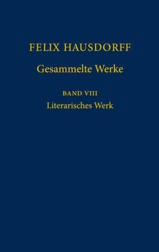 Felix Hausdorff - Gesammelte Werke Band 8