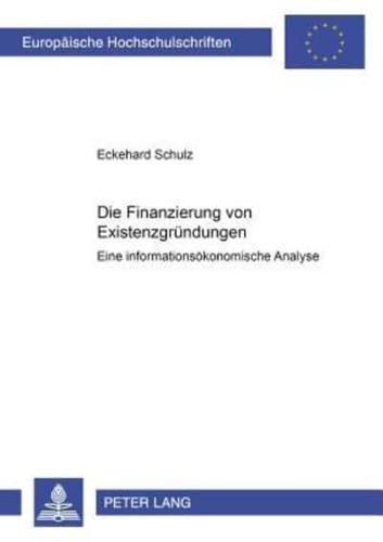 Die Finanzierung Von Existenzgrundungen