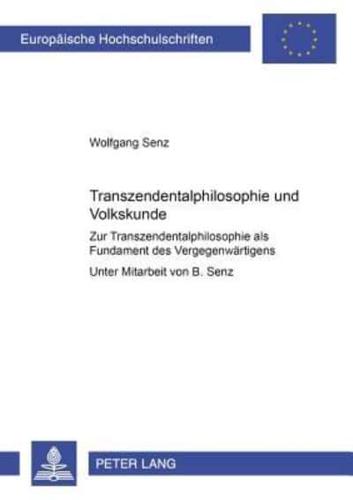 Transzendentalphilosophie Und Volkskunde