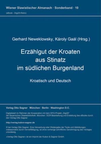 Erzaehlgut Der Kroaten Aus Stinatz Im Suedlichen Burgenland