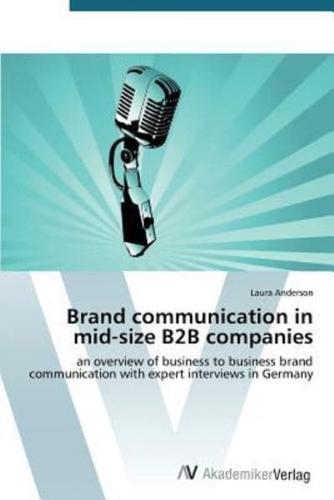 Brand communication in mid-size B2B companies