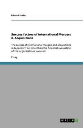 Success Factors of International Mergers & Acquisitions