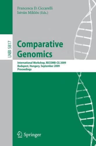Comparative Genomics Lecture Notes in Bioinformatics