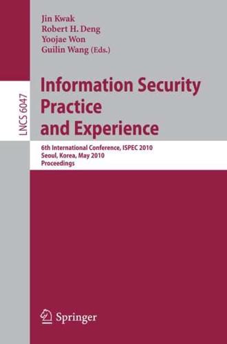 Information Security, Practice and Experience Security and Cryptology