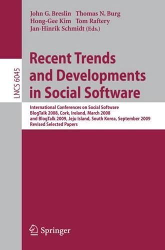 Recent Trends and Developments in Social Software Information Systems and Applications, Incl. Internet/Web, and HCI
