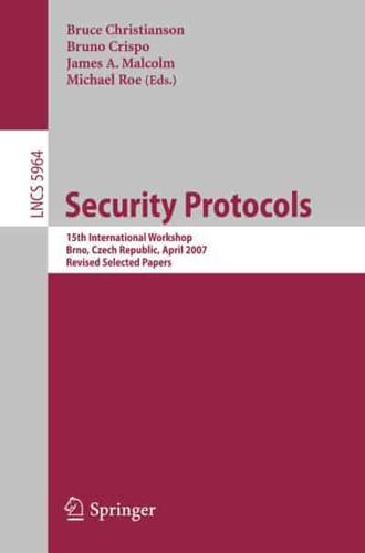 Security Protocols Security and Cryptology