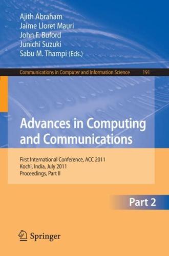 Advances in Computing and Communications Part II