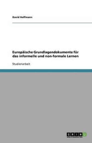 Europäische Grundlagendokumente Für Das Informelle Und Non-Formale Lernen