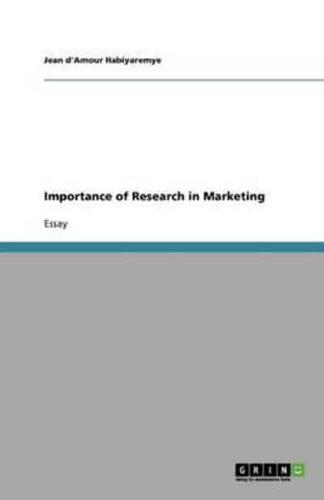 Importance of Research in Marketing