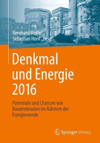 Denkmal Und Energie 2016