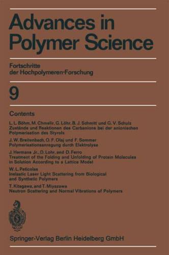 Advances in Polymer Science : Fortschritte der Hochpolymeren-Forschung
