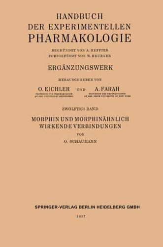 Morphin Und Morphinähnlich Wirkende Verbindungen