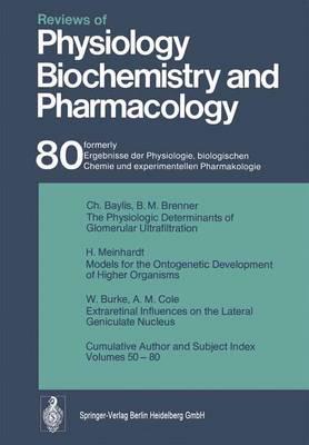 Reviews of Physiology, Biochemistry and Pharmacology