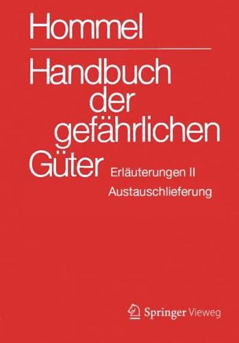 Handbuch Der Gefährlichen Güter. Erläuterungen II. Austauschlieferung, Dezember 2018 Erläuterungen Und Synonymliste