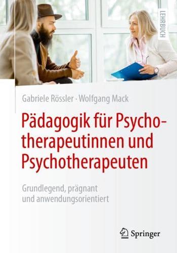 Pädagogik Für Psychotherapeutinnen Und Psychotherapeuten