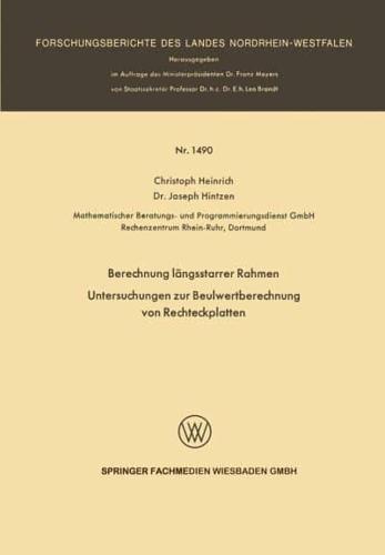 Berechnung Längsstarrer Rahmen / Untersuchungen Zur Beulwertberechnung Von Rechteckplatten