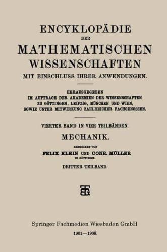 Encyklopädie Der Mathematischen Wissenschaften Mit Einschluss Ihrer Anwendungen