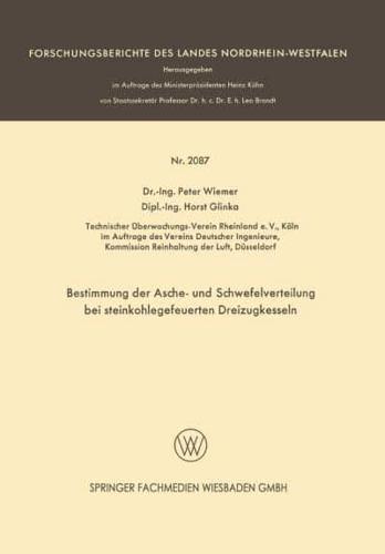 Bestimmung der Asche- und Schwefelverteilung bei steinkohlegefeuerten Dreizugkesseln