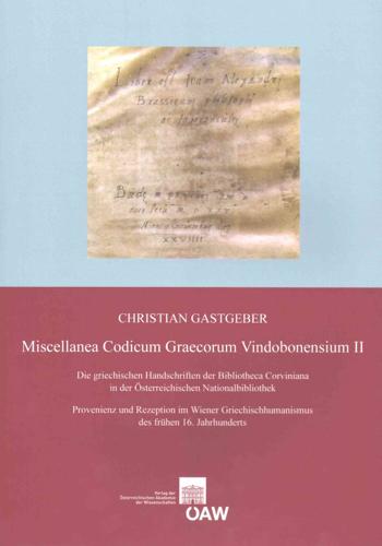 Miscellanea Codicum Graecorum Vindobonensium II