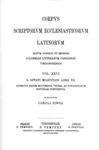 S. Optati Mileutani Libri VII