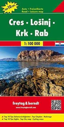 Cres - Lo Inj - Krk - Rab Road Map 1:100 000