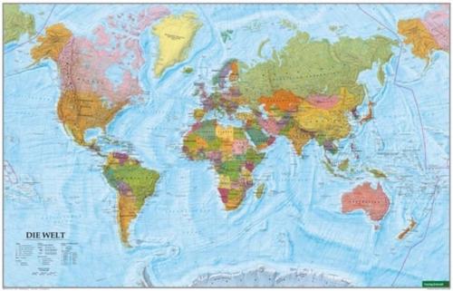 Wall Map: World Map Political 1:35,000,000