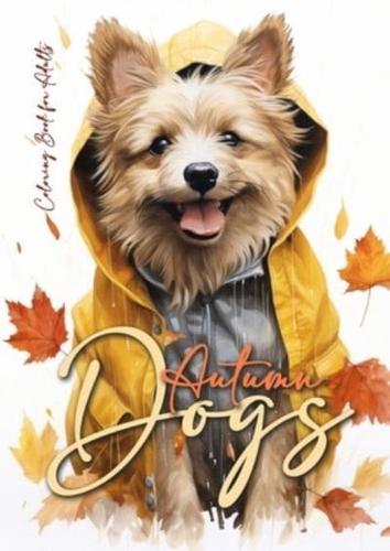 Autumn Dogs Coloring Book for Adults