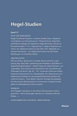 Hegel-Studien / Hegel-Studien Band 17 (1982)