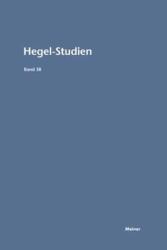 Hegel-Studien Band 38:(2003)