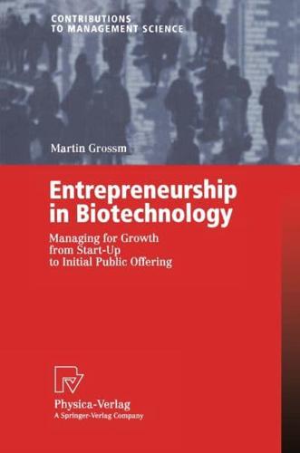 Entrepreneurship in Biotechnology