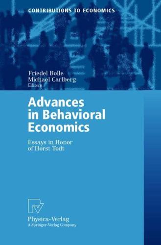 Advances in Behavioral Economics