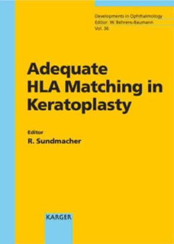 Adequate HLA Matching in Keratoplasty