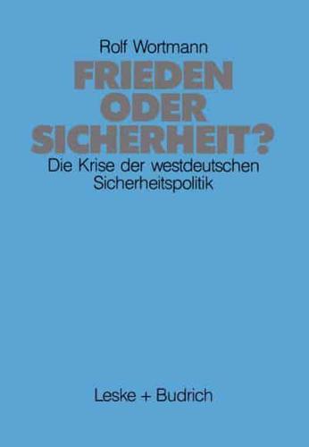 Frieden Oder Sicherheit