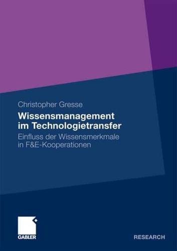 Wissensmanagement Im Technologietransfer