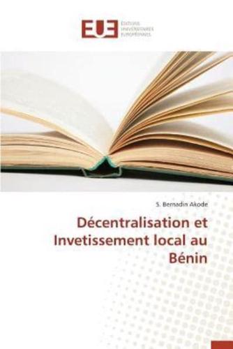 Décentralisation et invetissement local au bénin