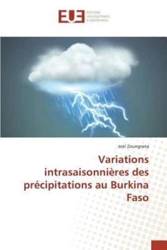 Variations intrasaisonnières des précipitations au Burkina Faso