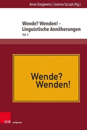 Wende? Wenden! - Linguistische Annäherungen