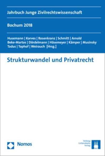 Strukturwandel Und Privatrecht