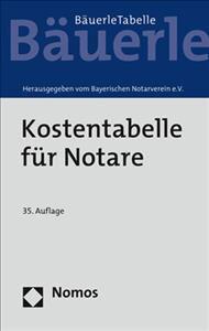 Kostentabelle Fur Notare