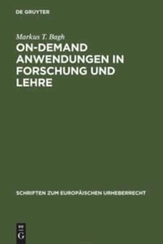 On-Demand Anwendungen in Forschung Und Lehre